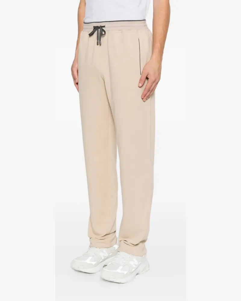 Stefano Ricci Men's Logo-Embroidered Drawstring Track Pants Ss26 M Beige