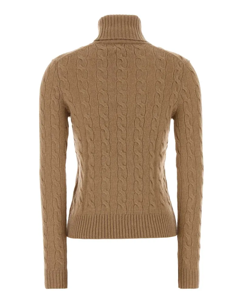 Ralph Lauren Women's Camel Wool Blend Sweater Collectioncamelmelange Exterior: Cashmere Maglieria Camel