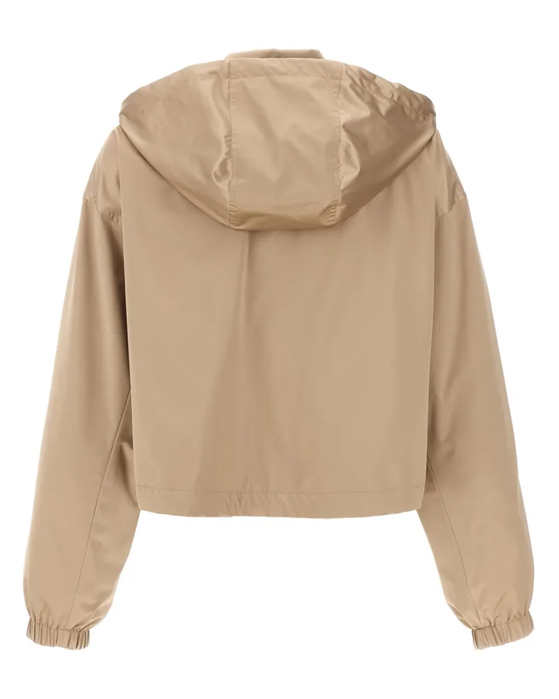 Fendi Women's Brown Polyester Shell Jacket Clothing Beige