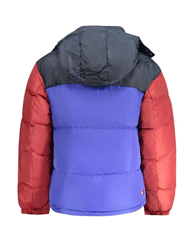 Tommy Hilfiger Recycled Polyester Colorblock Down Jacket — Blue Blue