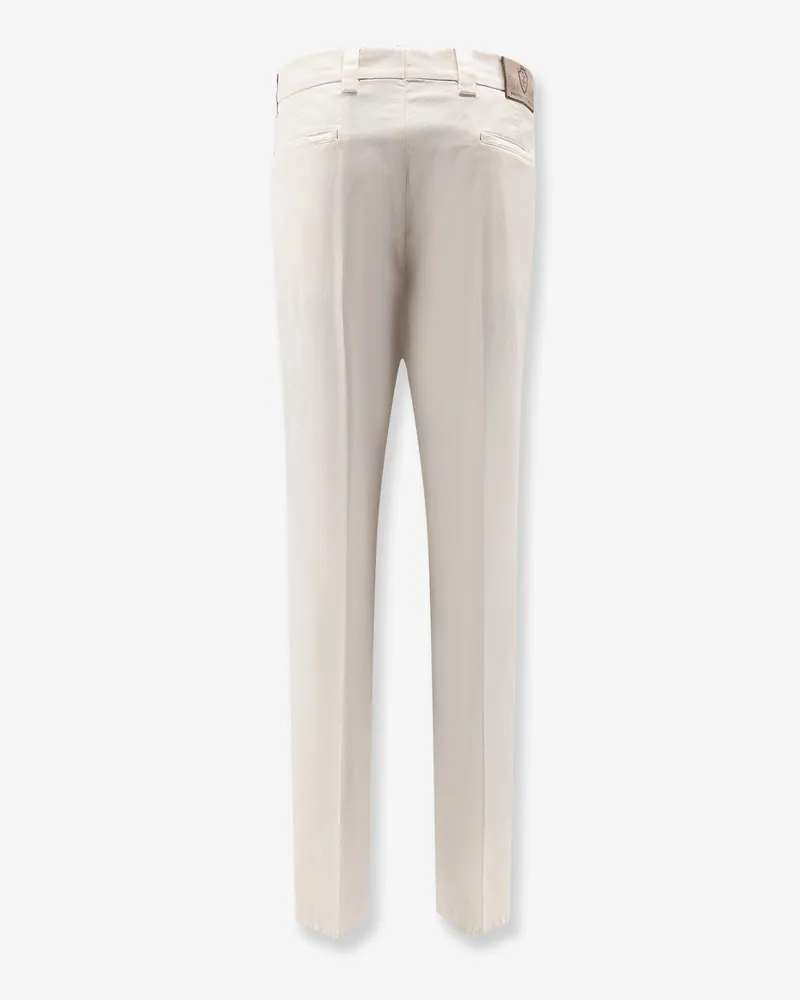 Brunello Cucinelli Men's Stretch Cotton Trousers White White