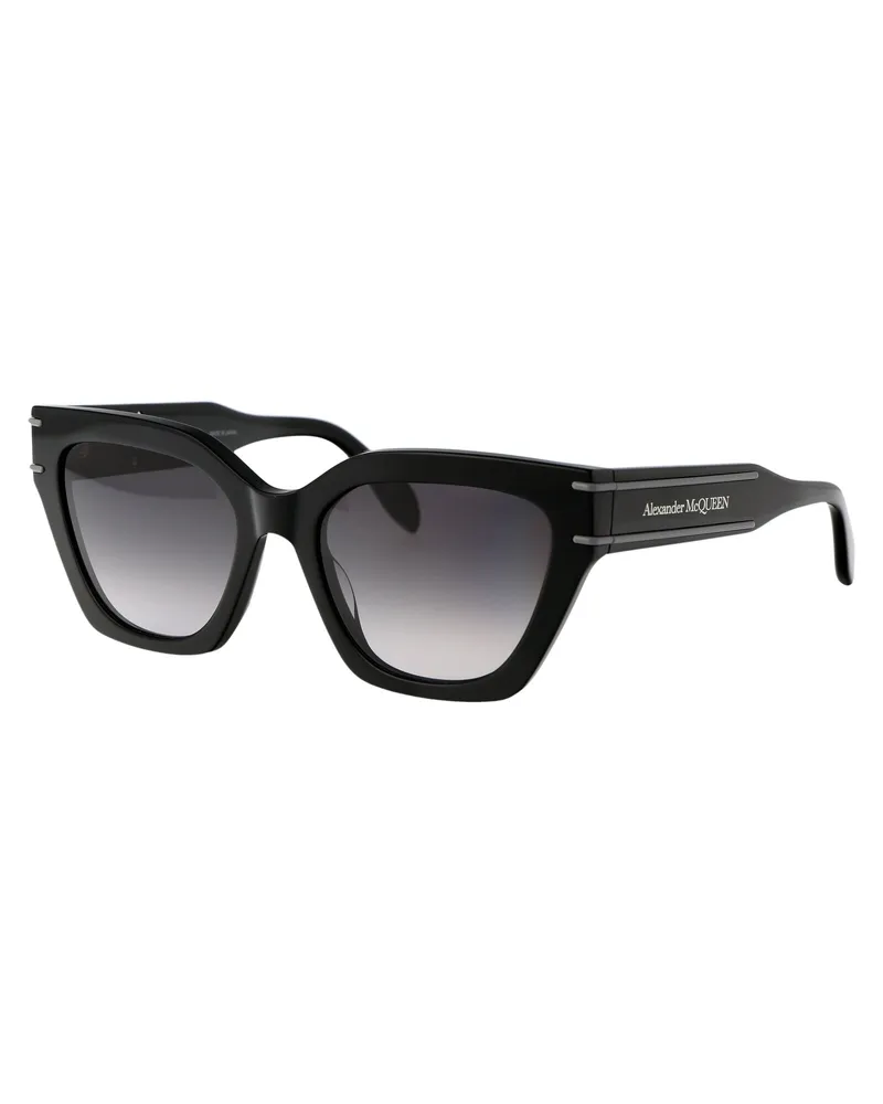 Alexander McQueen Women's Sunglasses Black-Black-Grey Acetate Black/black/grey Black
