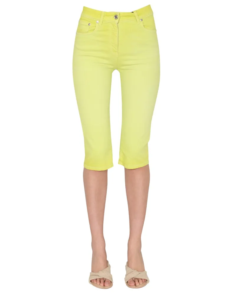 MSGM Slim Fit Cotton-Blend Jeans — Green Green