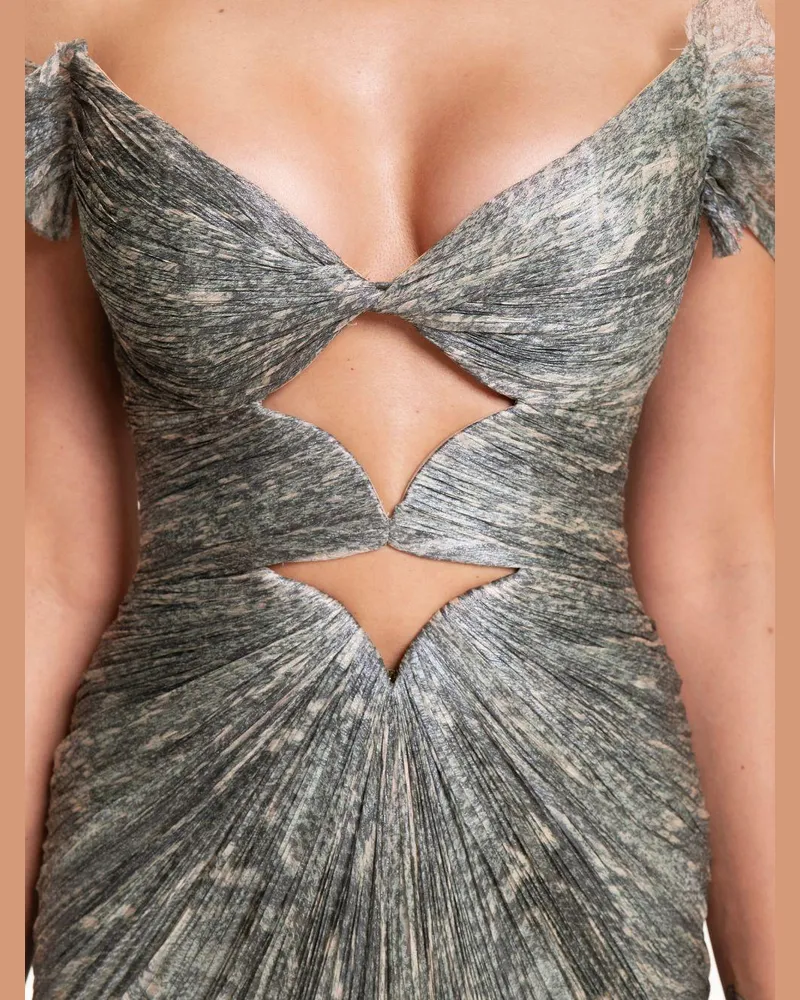 Maria Lucia Hohan Women's Dress Catarina Grey Silk Gray