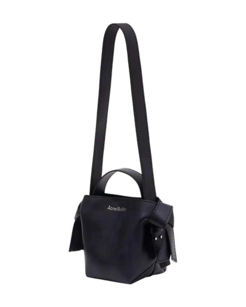 Acne Studios Women's Musubi Mini Aged R Shoulder Bag -  Leather Dark Blue Calfskin Crossbodies Blue