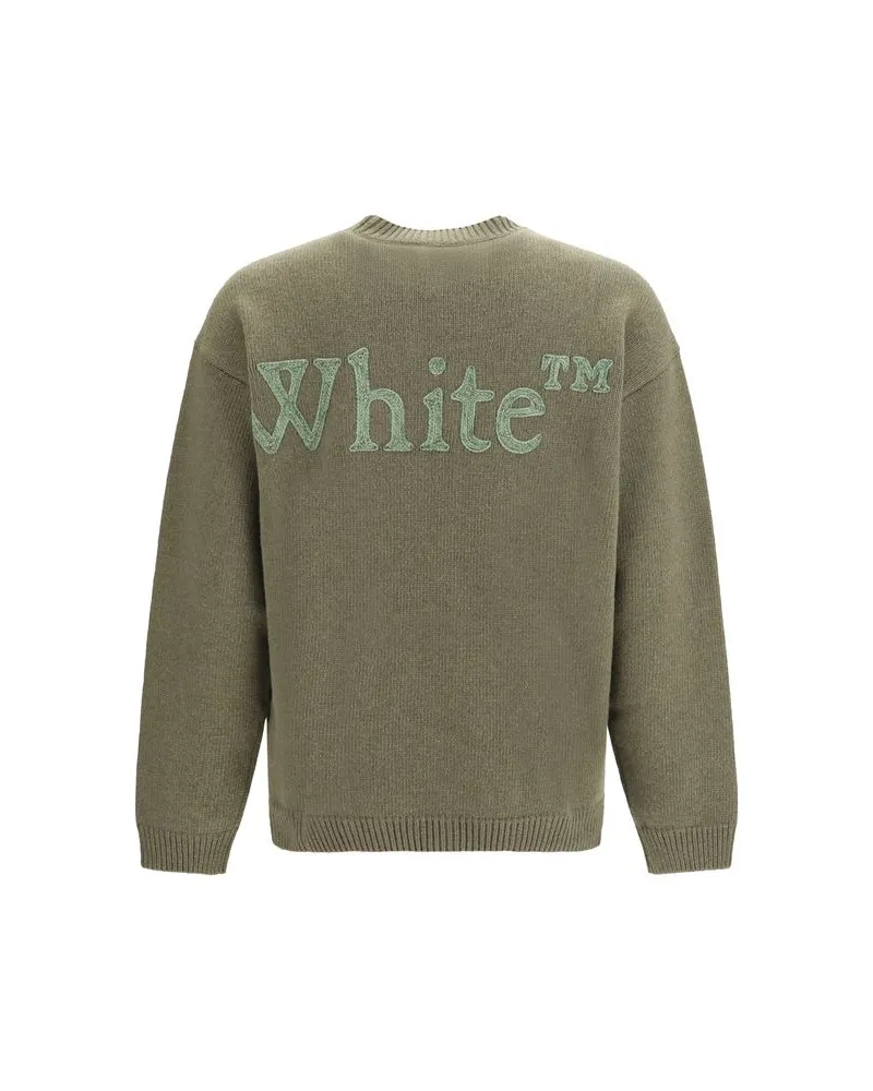 OFF-WHITE Men's Bicolor Wool Oves Aries Sweatshirt Clothing Gray