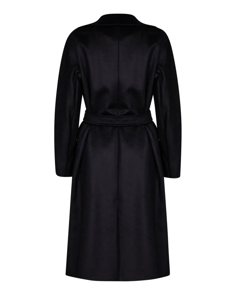Max Mara Women's Wrap Coat Wkdresina Black Virgin Wool Black