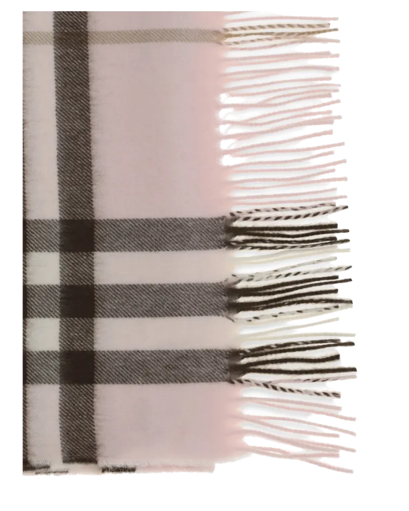Burberry Check Cashmere Scarf — Pink Pink