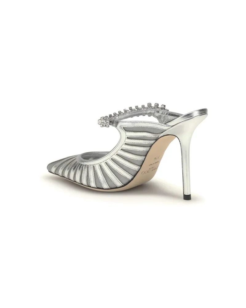 Jimmy Choo Bing 100 Mule — Silver Silver