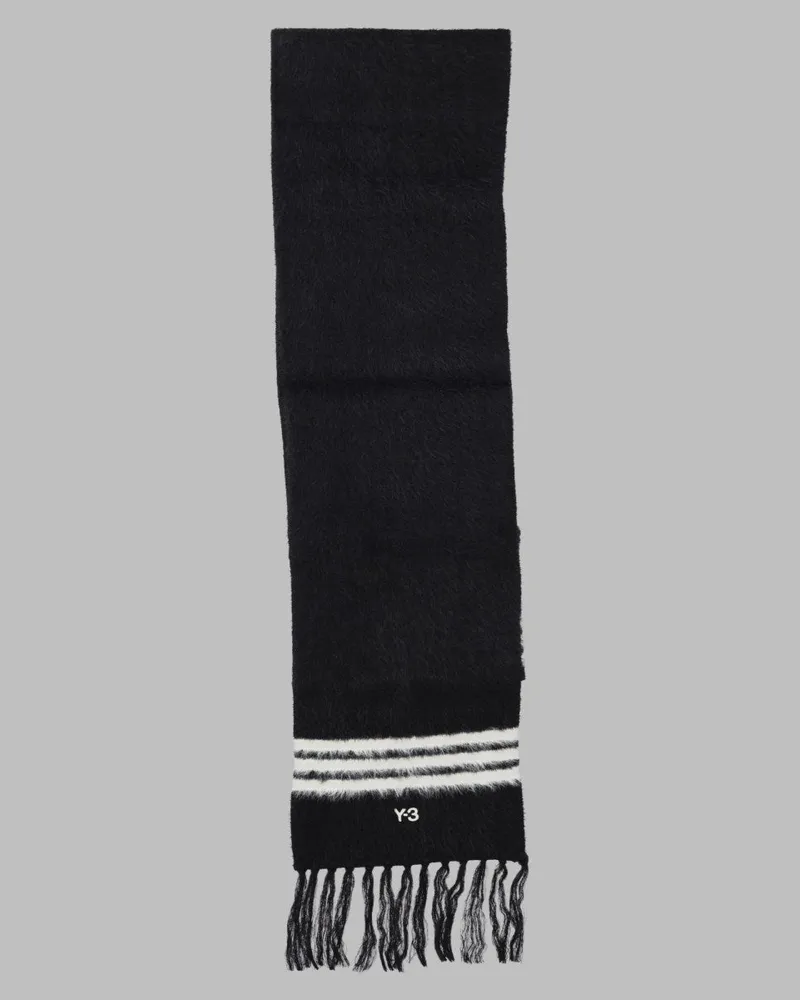 adidas Y-3 Stripes Scarf — Black Black