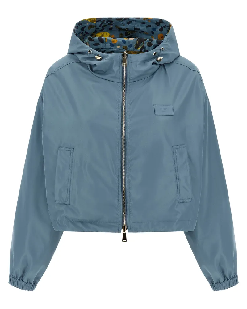 Fendi Women's Blue Polyester Shell Jacket Clothing Blue