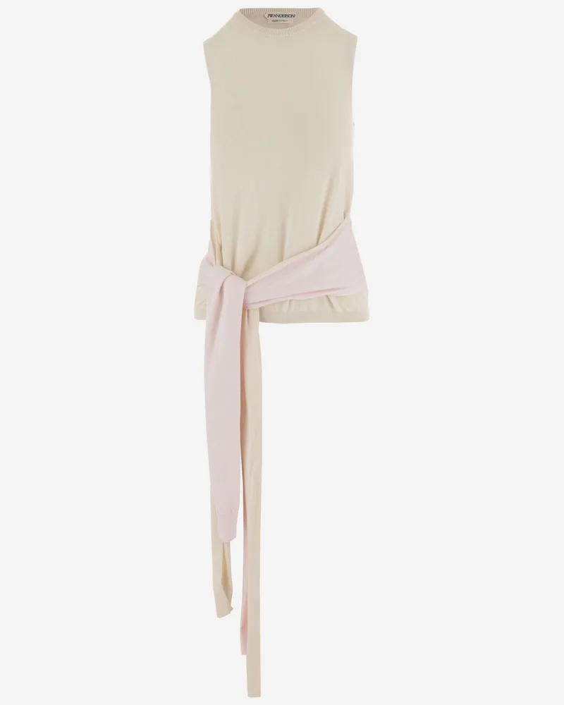 J.W.Anderson Women Sleeveless Sweater Cotton And Cashmere Ivory Ivory