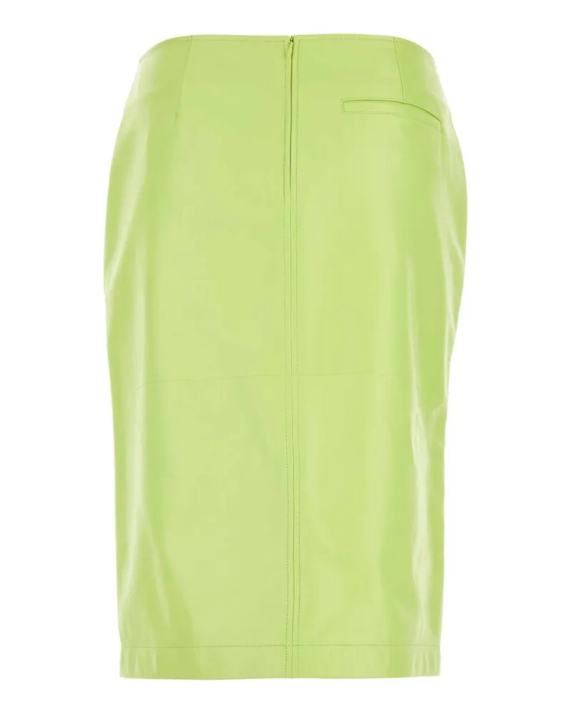 Bottega Veneta Women's Fluo Yellow Shearling Skirt Fennel Exterior: Gonne Yellow