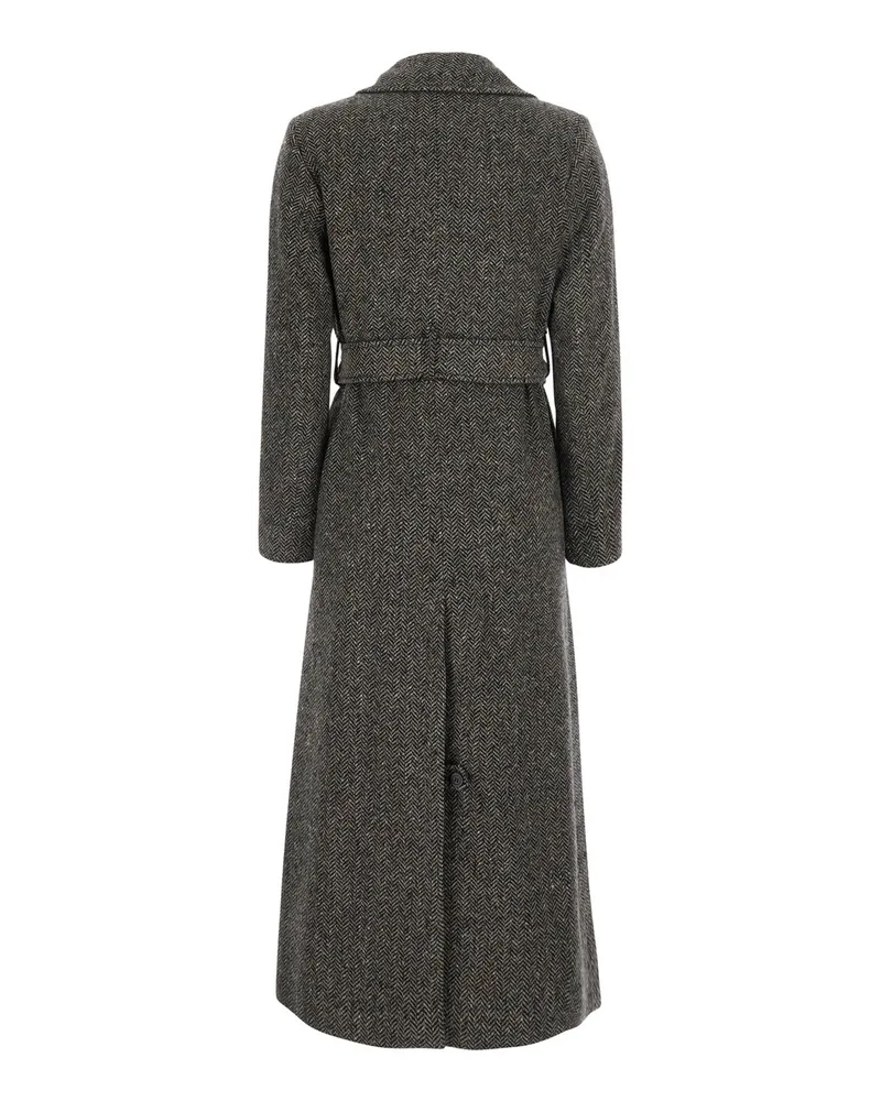 Momoni Women's Coat Grey Wool-Blend Gray
