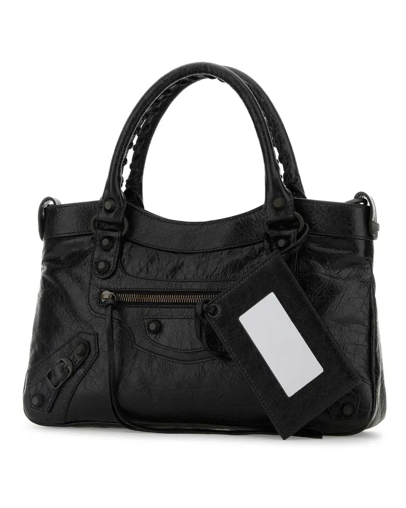 Balenciaga Women's Black Leather Le City First Handbag Borse A Mano Bag Black