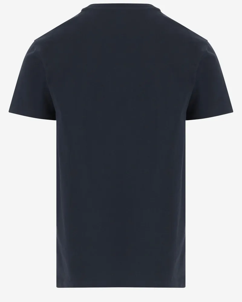 Fendi Men's Cotton T-Shirt Dark Blue T-Shirts And Polos Navy
