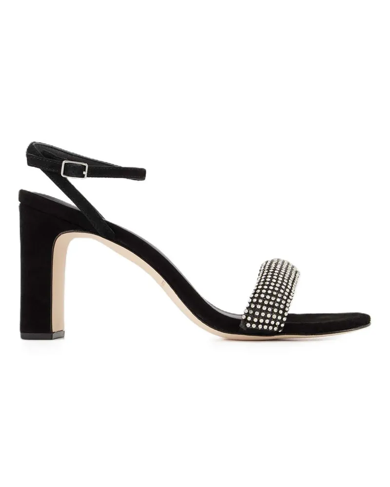 Loeffler Randall Women's Shay Sandals Black Suede Synthetic Leather Shoes Black
