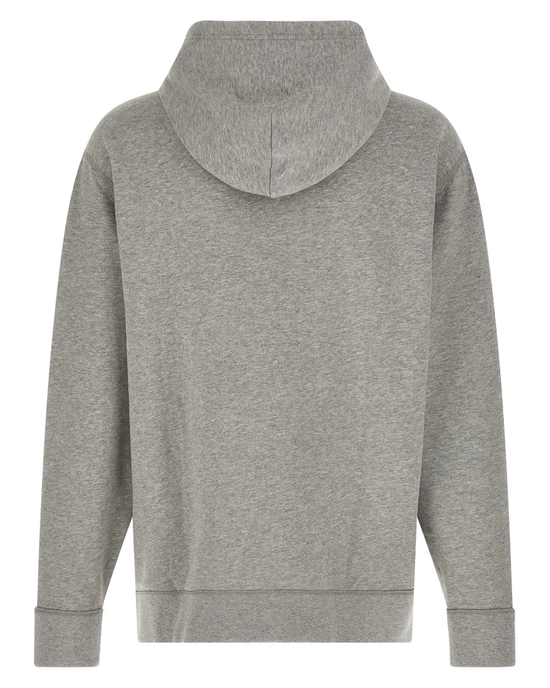 Ralph Lauren Logo-Embroidered Cotton Fleece Hoodie — gray Gray
