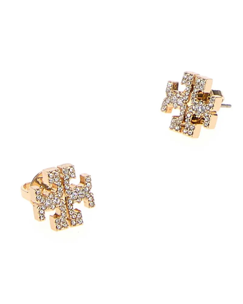 Tory Burch Women's Embellished Metal Earrings Torygoldcrystal Orecchini Gold