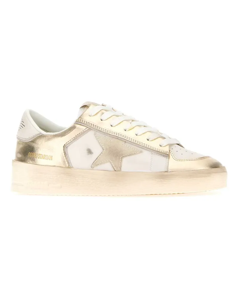 Golden Goose Women's Two-Tone Leather Stardan Sneakers Platinummilkbeige Beige