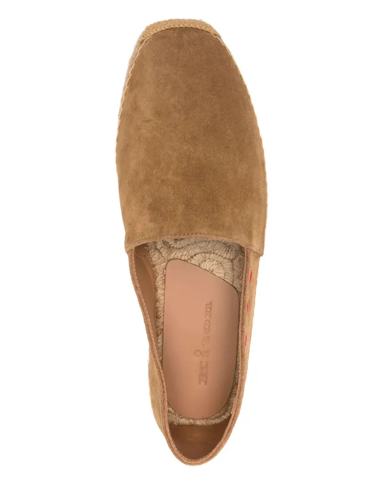 Kiton Women's Suede Espadrilles Ss25 M Brown