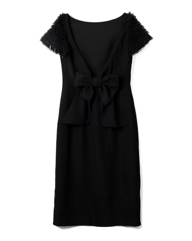 Viktor & Rolf Faux Fur Sleeve Dress — Black Black