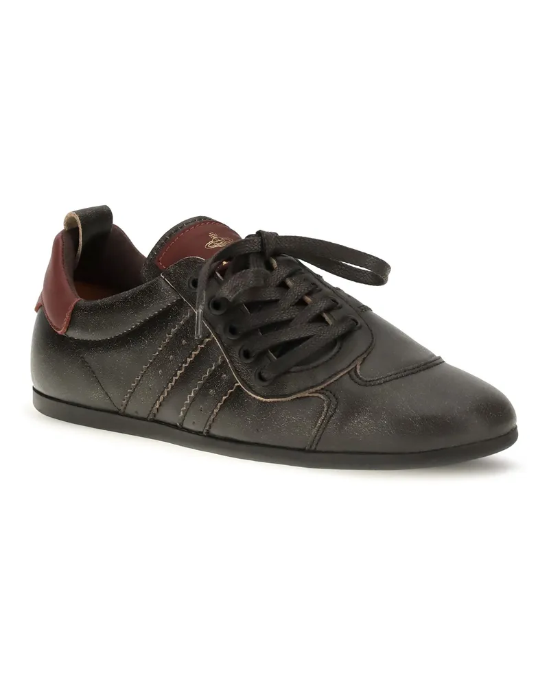 Vivienne Westwood Women's Drunken Leather Sneakers Off Black Black