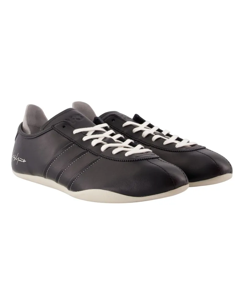 Y-3 Unisex Tokyo Sneakers -  Leather Black Calfskin Shoes Black