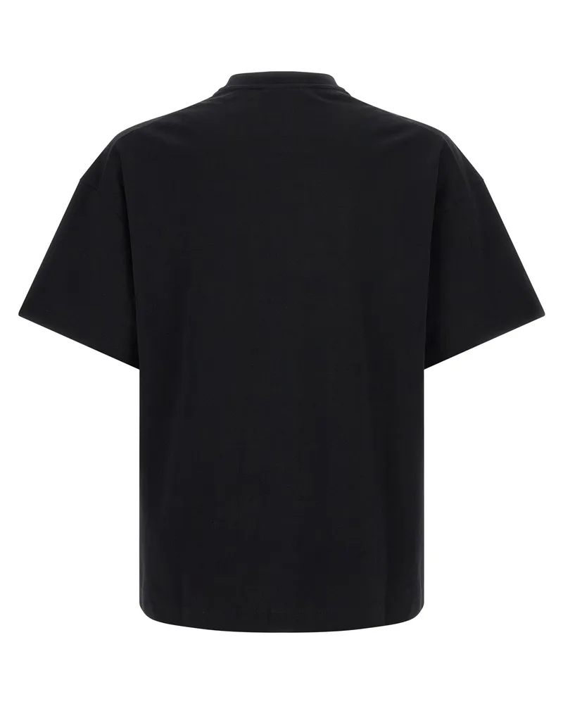 Jil Sander Men's Bicolor Cotton T-Shirt Black