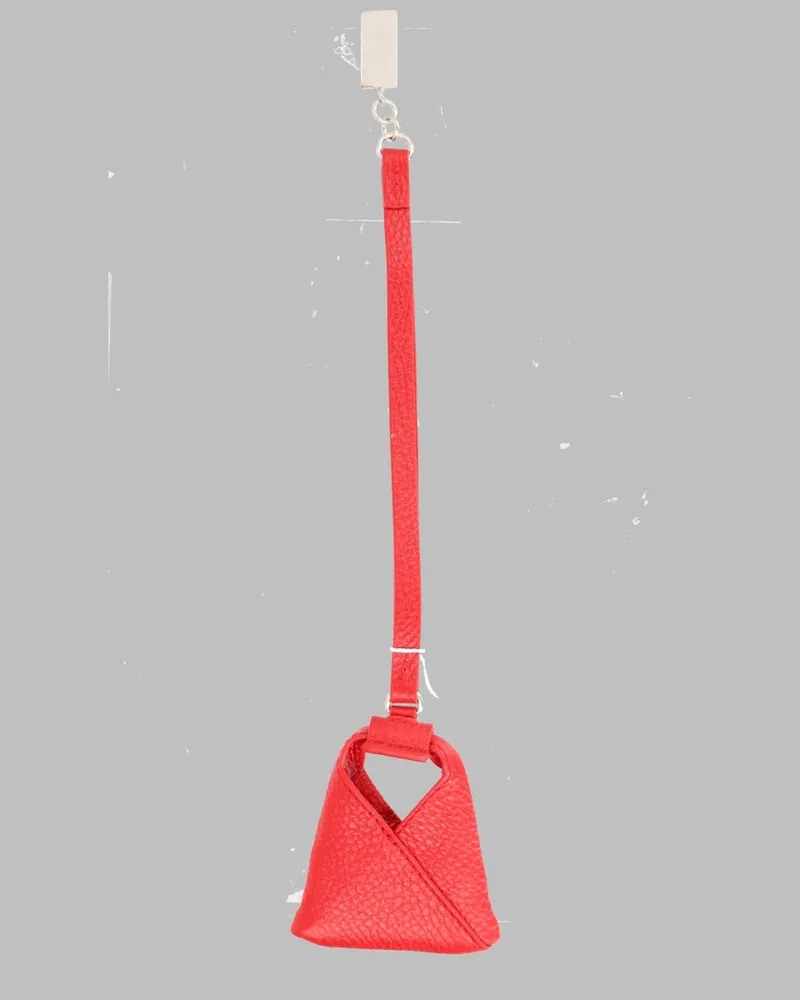 Maison Margiela Women's Bag Charm Japanese Red Leather Accessories Red