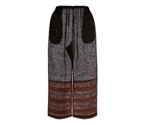 Women Brown Linen Wide-Leg Pant 200 Pantaloni Trousers