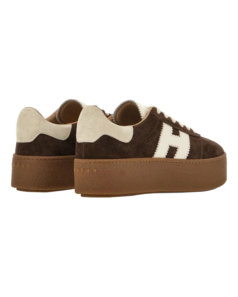 Hogan Women's Sneakers Cool Calfskin Brown Upper: Trainers Brown