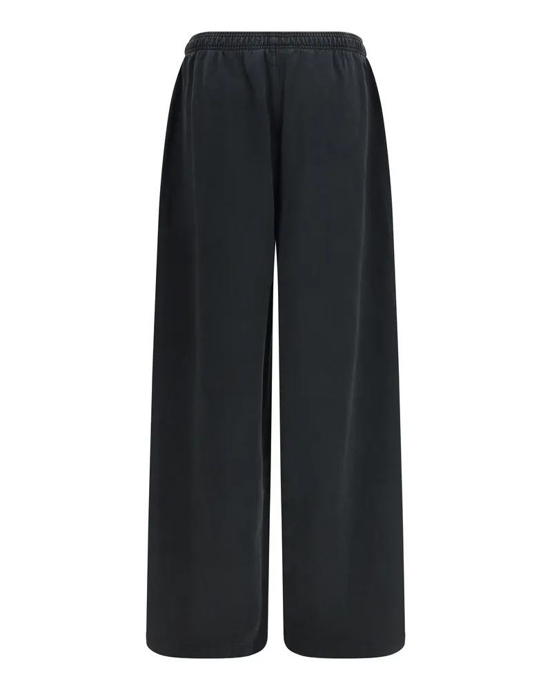 Alexander Wang Women's Cotton Sweatpants Washed Black Pant Trousers Black