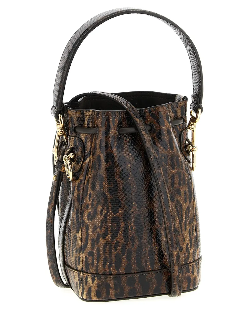 Fendi Women's Mon Tresor Bucket Bag Brown Karung Brown