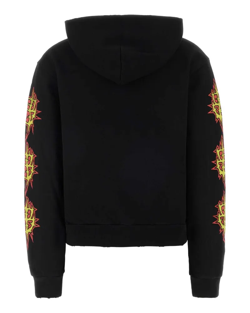 Balenciaga Women Black Cotton Sweatshirt T Felpe Black