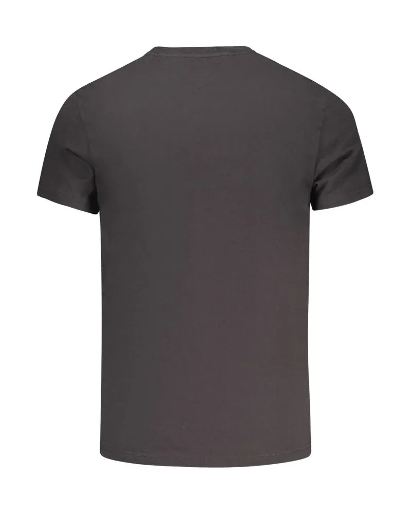 Tommy Hilfiger Logo-Embroidered Cotton T-Shirt — Black Black