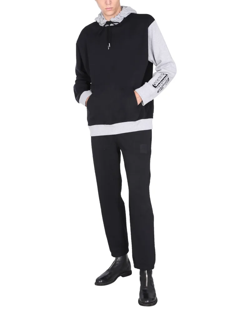Opening Ceremony Flocked Logo Sweatshirt — Black Black