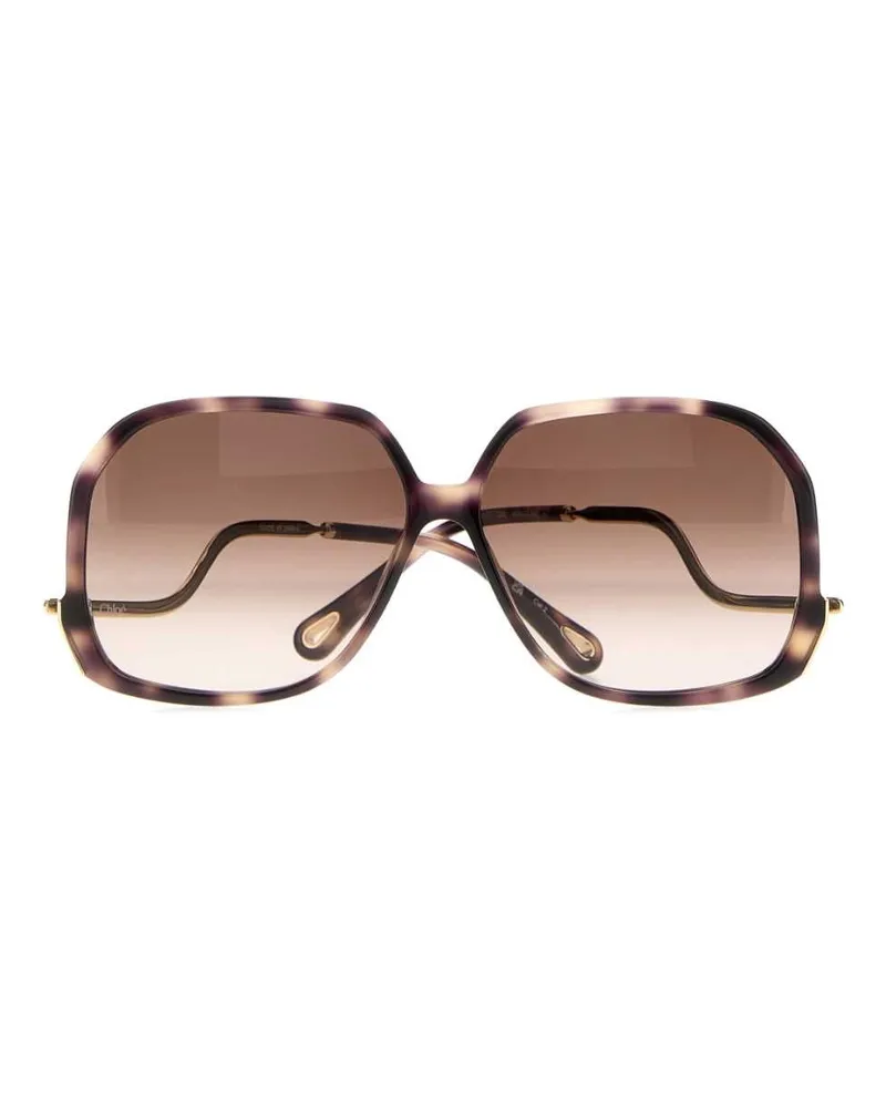 Chloé Women's Printed Acetate Sunglasses 60 Exterior: Occhiali Da Sole Brown