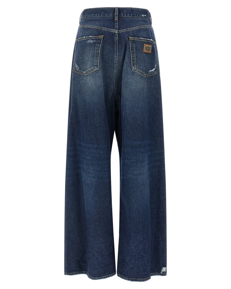 Dolce & Gabbana Distressed Cotton Jeans — Blue Blue