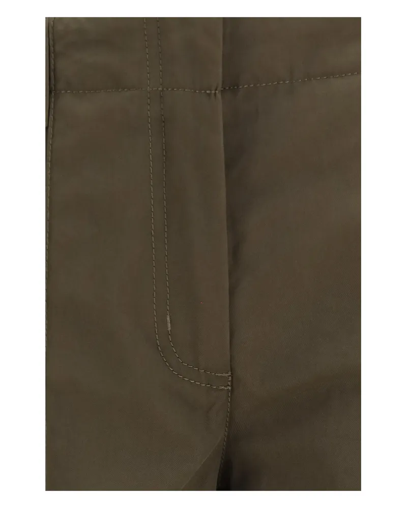 Burberry Women's Gabardine Cargo Trousers Juniper Cotton Juniper