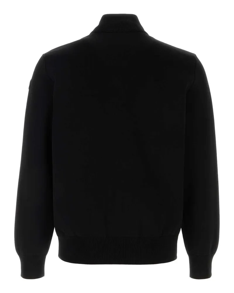 Moncler Men Quilted Nylon & Knit Down Jacket Black Exterior Cotton Black