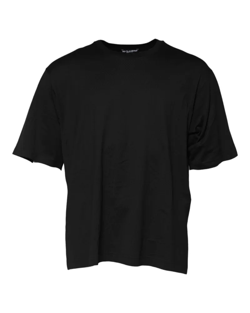 Dolce & Gabbana Cotton Crew Neck T-Shirt — Black Black