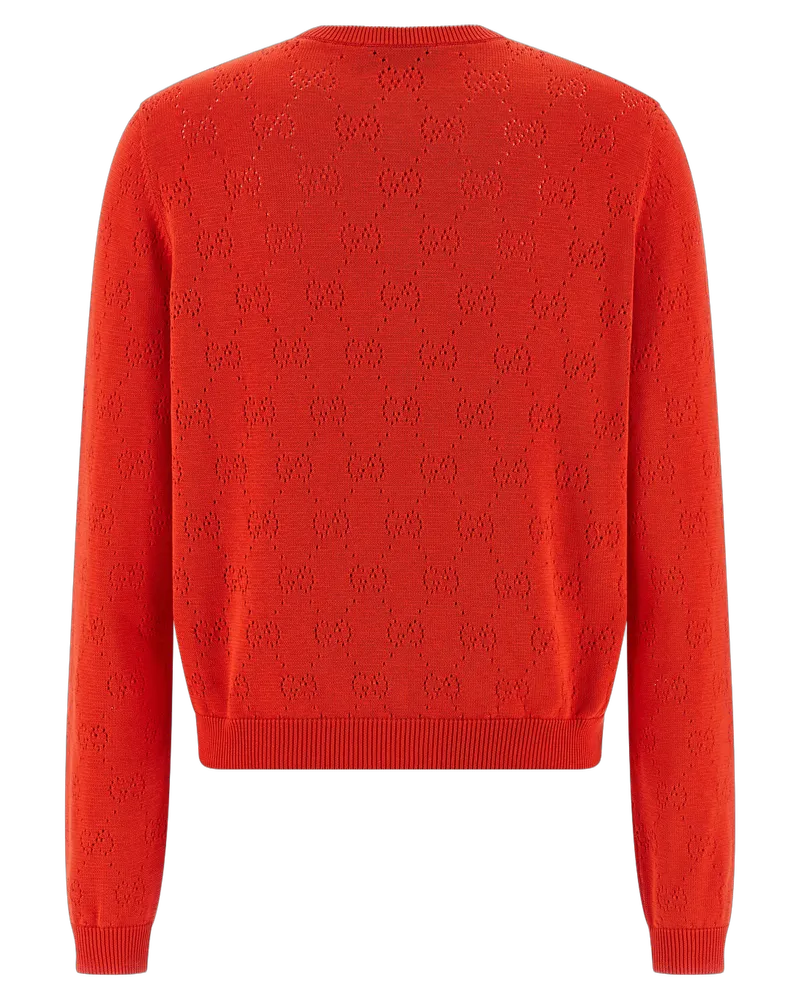 Gucci Women Multicolor Cotton Cardigan Clothing Red