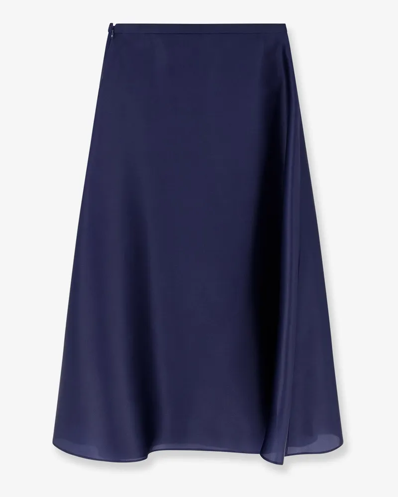 Alberta Ferretti Women's Silk Skirt Blue Navy