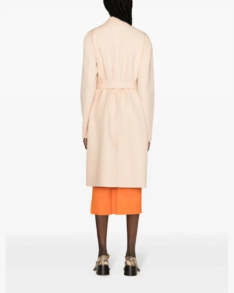 Fabiana Filippi Women's Belted Virgin Wool Peacoat Ss24 W Pink