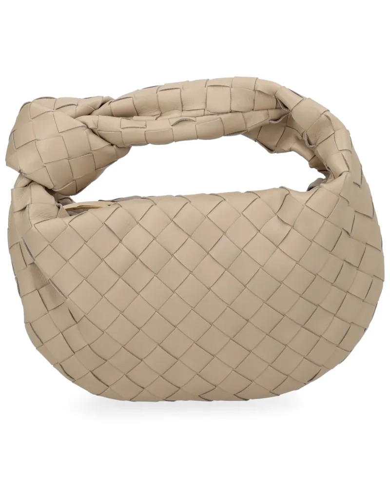 Bottega Veneta Women's Mini Jodie Beige Leather Bag Lamb Handbags Hand Beige