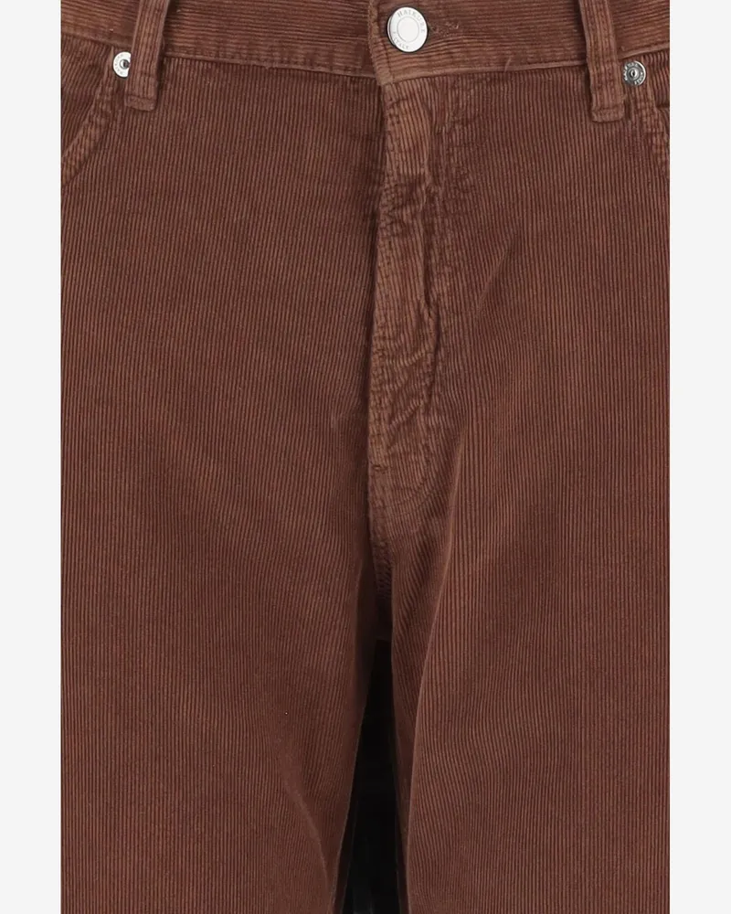 Haikure Women's Pants Ribbed Cotton Velvet Brown Jean Brown