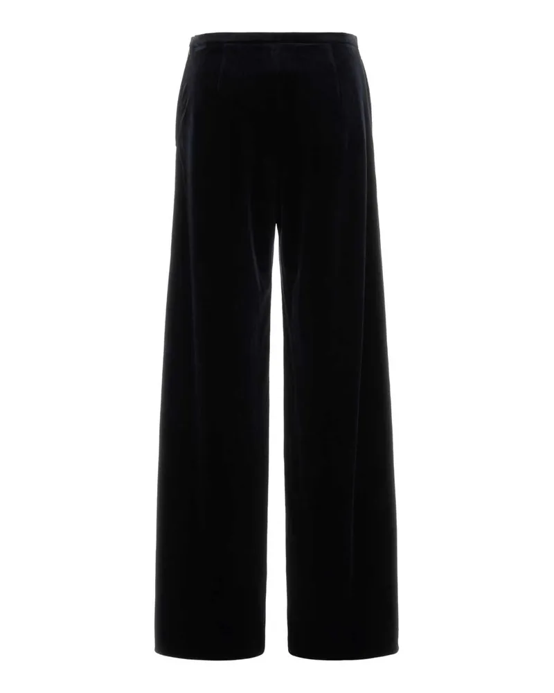 Alberta Ferretti Velvet Trousers — Black Black
