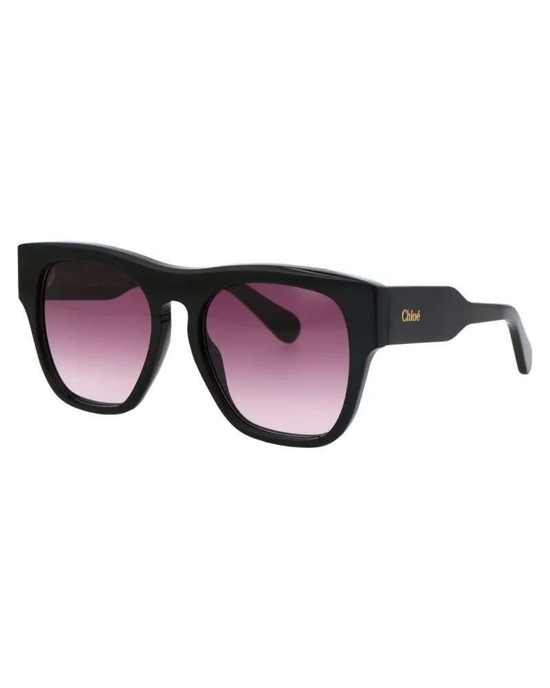 Chloé Women's Sunglasses Ch0149s Black-Black-Red Acetate Black/black/red Black