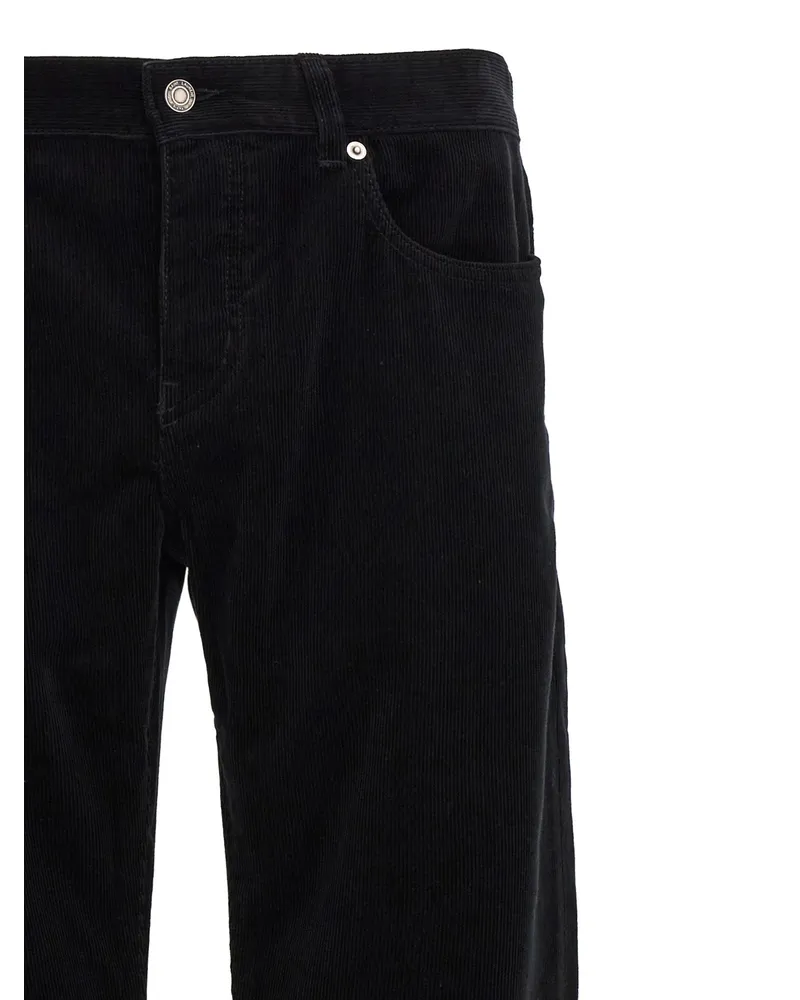 Saint Laurent Men's Black Cotton Casual Pants Black